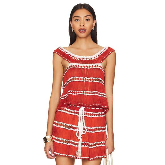 MYBEACHYSIDE Crochet Striped Mini Skirt - Beach Ready!